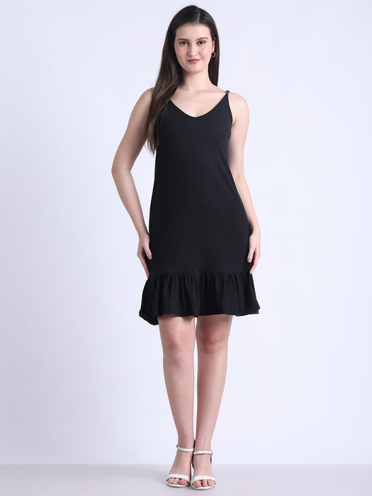 Women Black cotton Nightdress