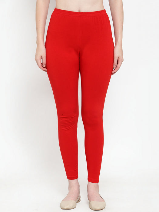 Women Red Super combod Cotton Lycra Legging
