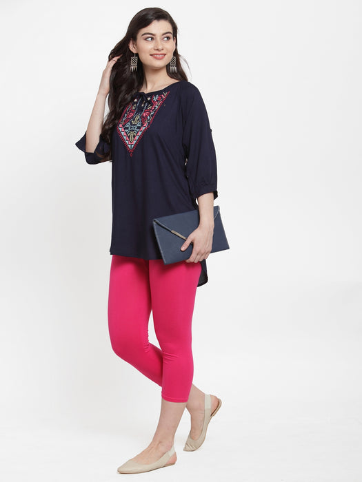 Women Rani Super Combed Cotton Lycra Capri