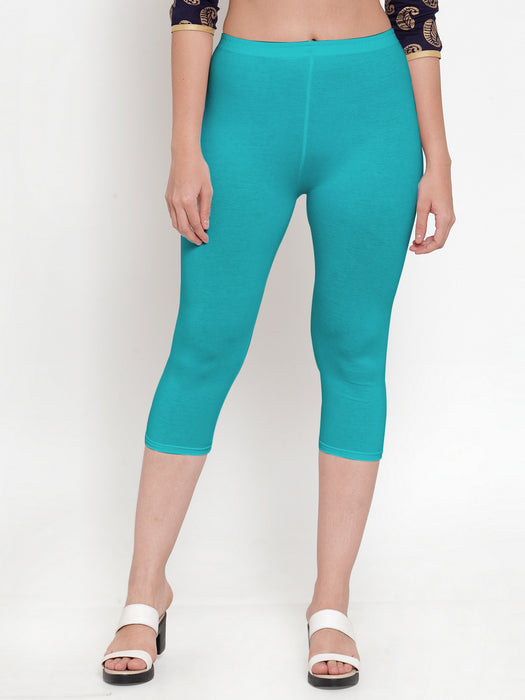 Women Aqua Super Combod Cotton Lycra Capri