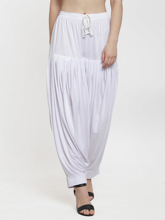 Women White Modern Lycra Patiyala salwar