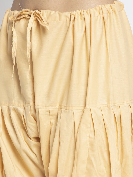 Women Beige Cotton Solid Cotton Salwar
