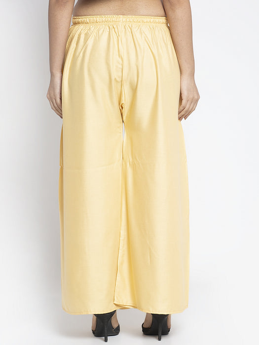 Women Dark Skin Rayon Solid Palazzo