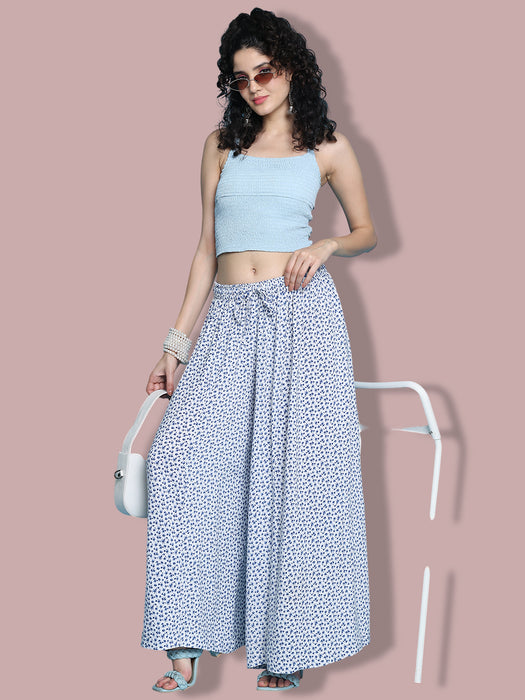 Women multi color Rayon Floral Printed Palazzo