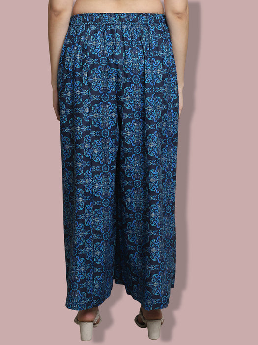 Women multi color Rayon Multi Printed Palazzo