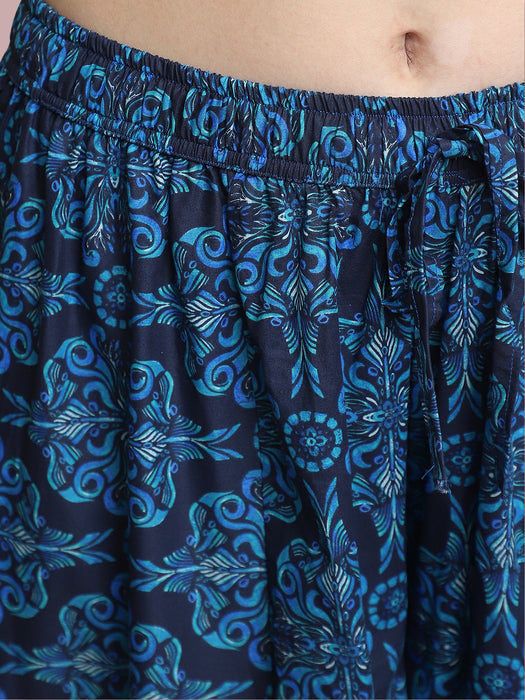 Women multi color Rayon Multi Printed Palazzo