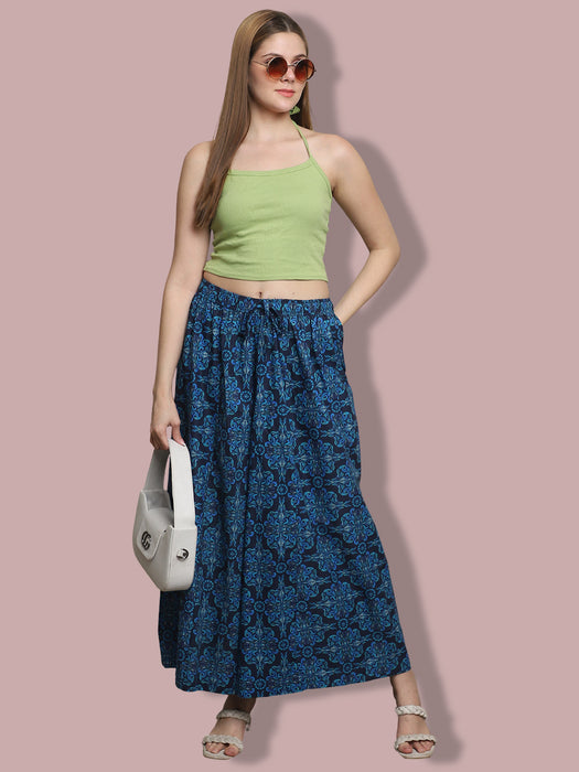 Women multi color Rayon Multi Printed Palazzo