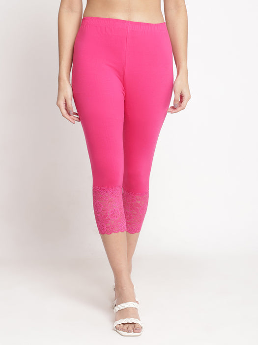 Women Rani 100% cotton Lycra Net Capri
