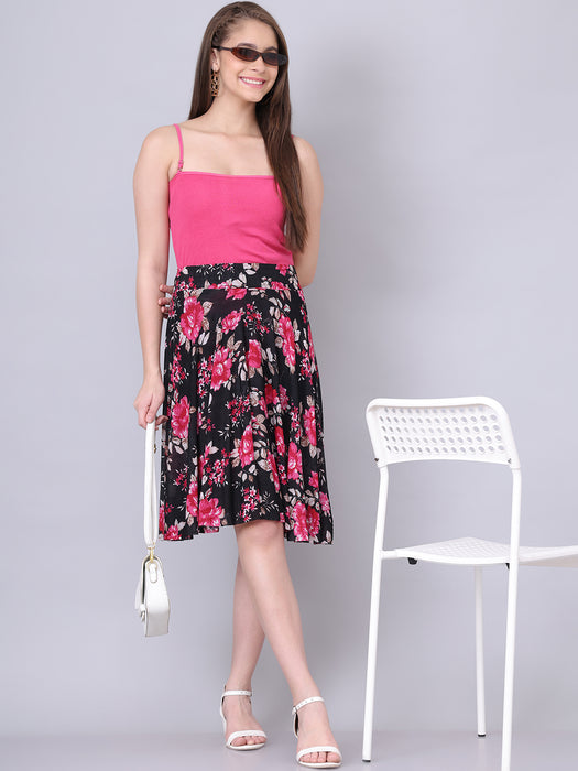 Women Multi color Floral Printed Skirt
