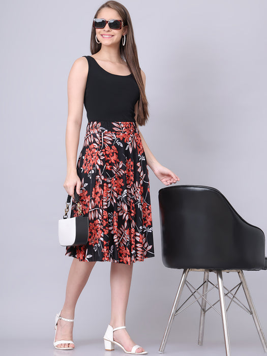 Women Multi color Geographi Printed Skirt