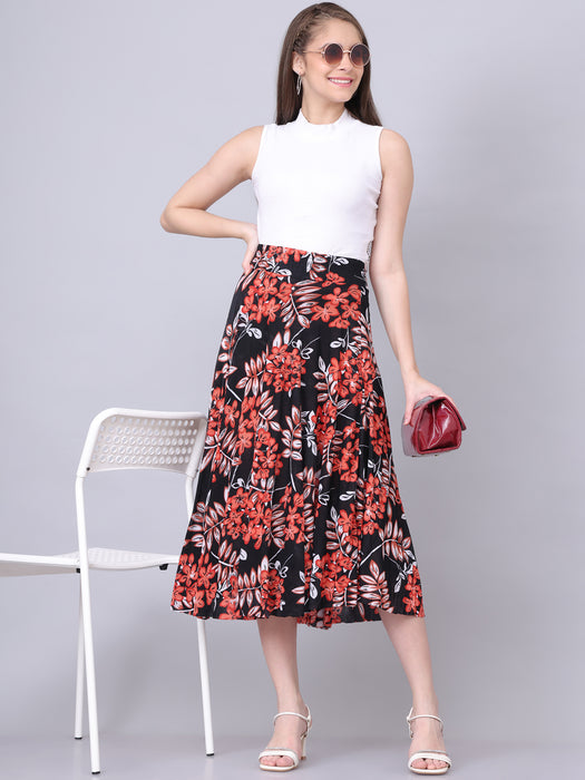 Women Multi color Geographi Printed Skirt