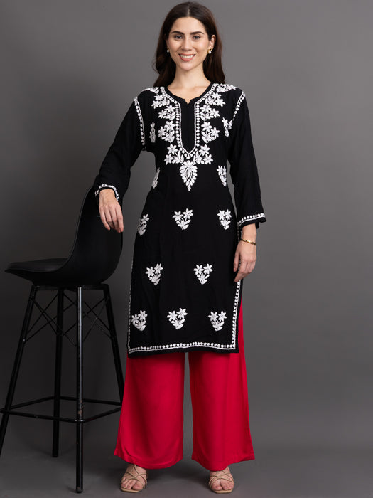 Women Pink Viscose Rayon Parallel Pocket Palazzo