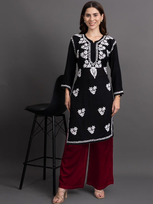 Women Maroon Viscose Rayon Parallel Pocket Palazzo