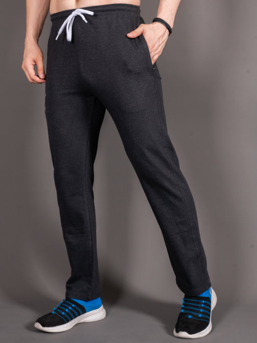 Men Black Solid Side pocket Straight fit joggers