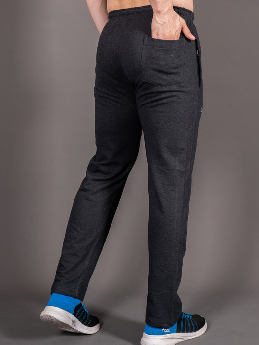 Men Black Solid Side pocket Straight fit joggers