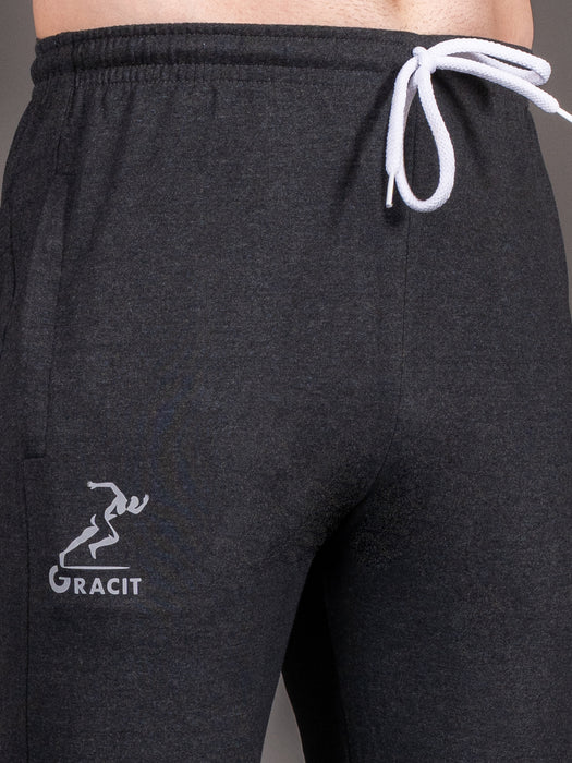 Men Black Solid Side pocket Straight fit joggers