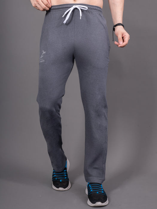 Men Grey Solid Side pocket Straight fit joggers