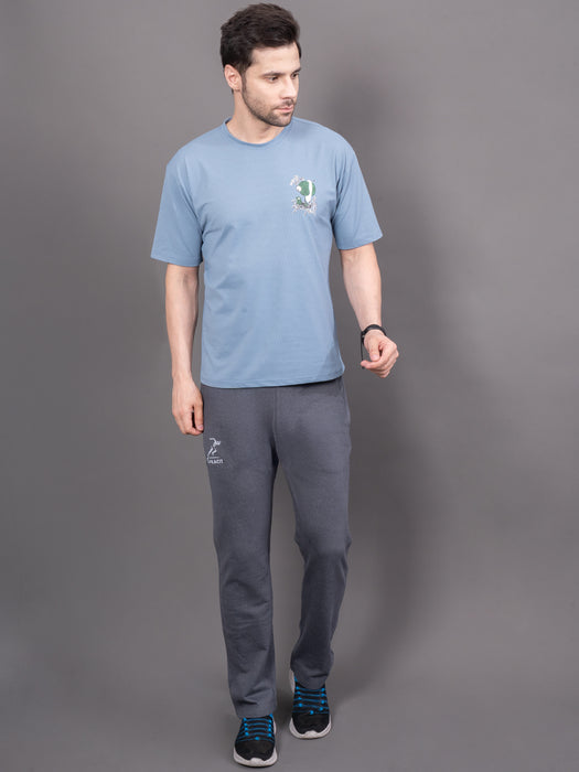 Men Grey Solid Side pocket Straight fit joggers