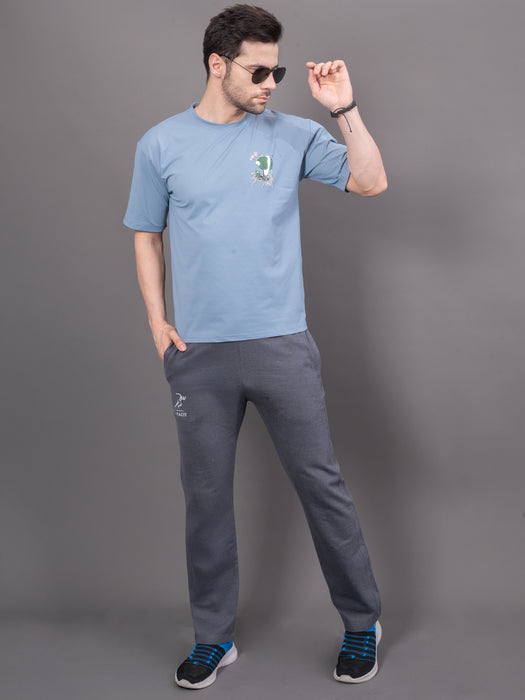 Men Grey Solid Side pocket Straight fit joggers