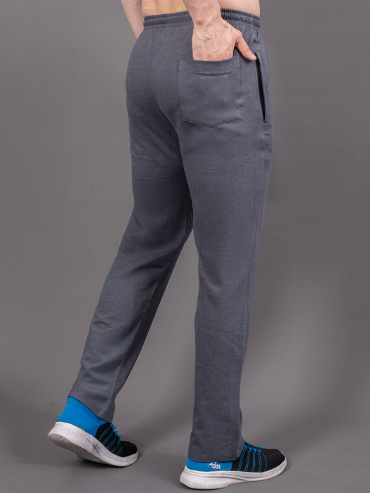 Men Grey Solid Side pocket Straight fit joggers