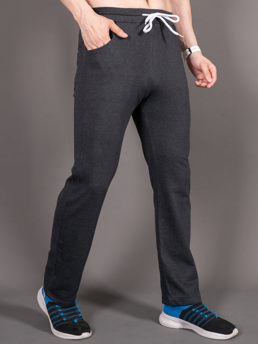 Men Black Solid Front pocket Straight fit joggers