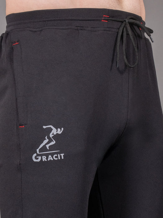 Men Black Solid Cross pocket Straight fit joggers
