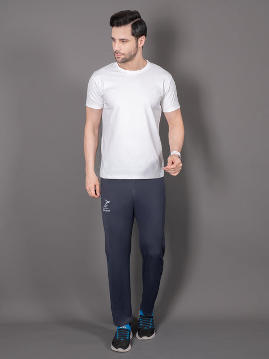 Men Grey Solid Cross pocket Straight fit joggers