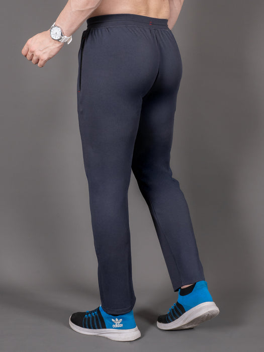 Men Grey Solid Cross pocket Straight fit joggers