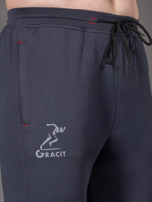 Men Grey Solid Cross pocket Straight fit joggers