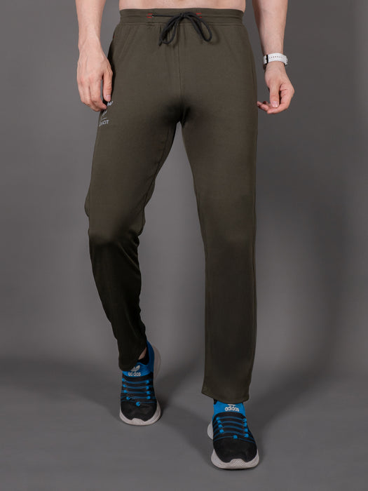 Men Olive Solid Cross pocket Straight fit joggers