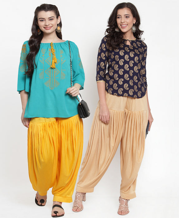 Women Yellow Light Skin Modern Lycra Patiyala salwar