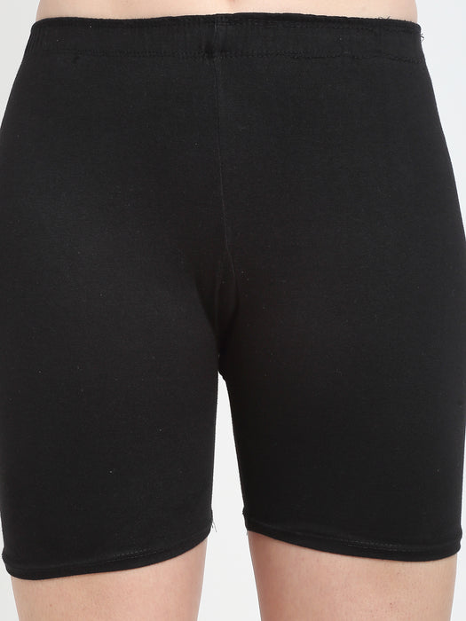 Women Black Navy Four way super commed lycra Cycling Shorts