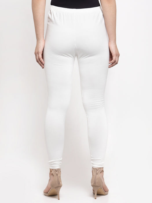 Women White Super combod Cotton Lycra Legging