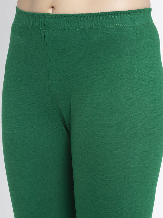 Women Yellow Pakistani Green Super Combed Cotton Lycra Legging