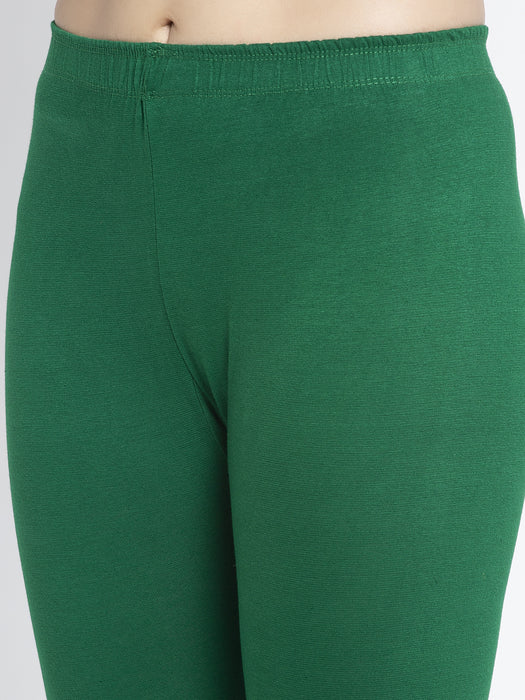 Women Blue Pakistani Green Super Combed Cotton Lycra Legging