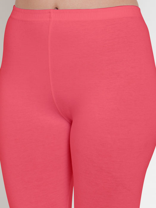 Women Orange Gajri Super Combod Cotton Lycra Capri