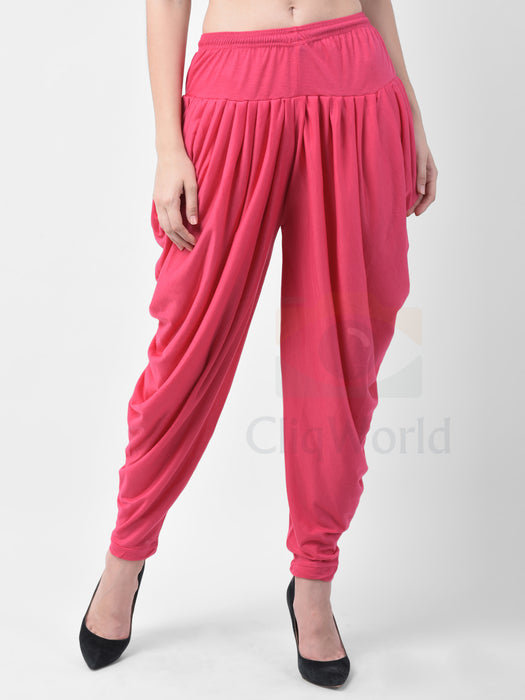Women Rani Color Modern lycra Dhoti Salwar