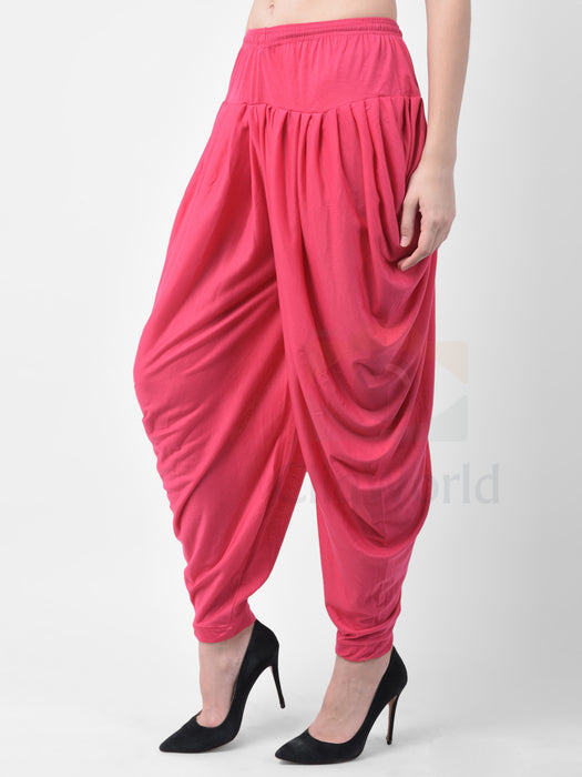 Women Rani Color Modern lycra Dhoti Salwar