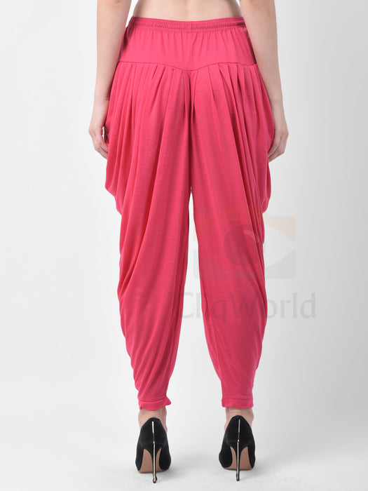 Women Rani Color Modern lycra Dhoti Salwar