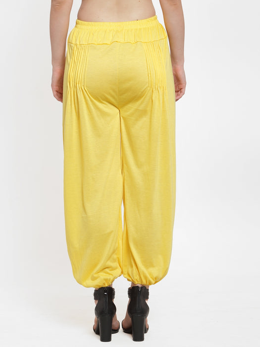 Women Yellow Skin Viscose lycra Harem Paint