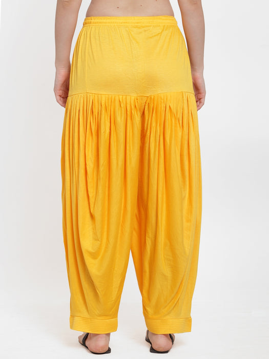 Women Yellow Light Skin Modern Lycra Patiyala salwar