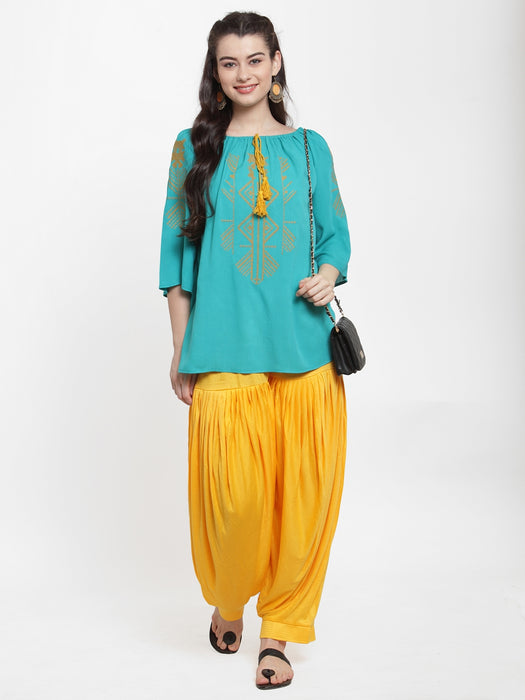 Women Yellow Light Skin Modern Lycra Patiyala salwar