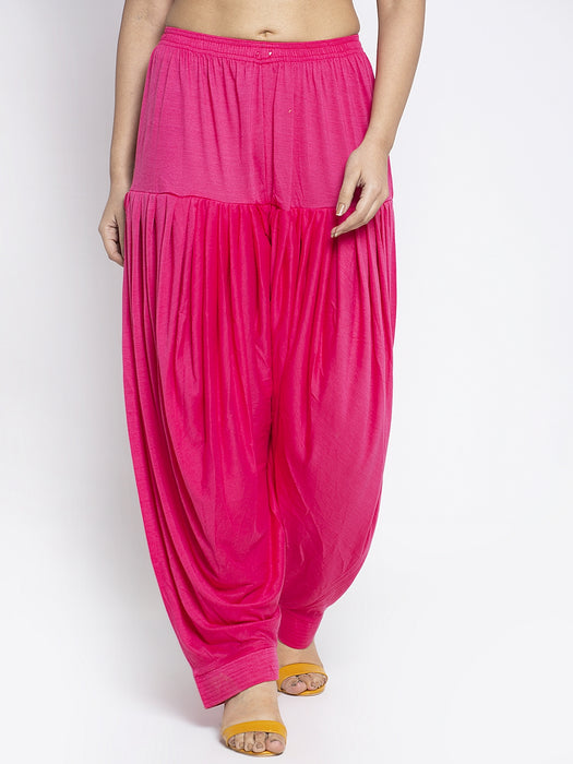 Women Pink Lemon Modern Lycra Patiyala salwar