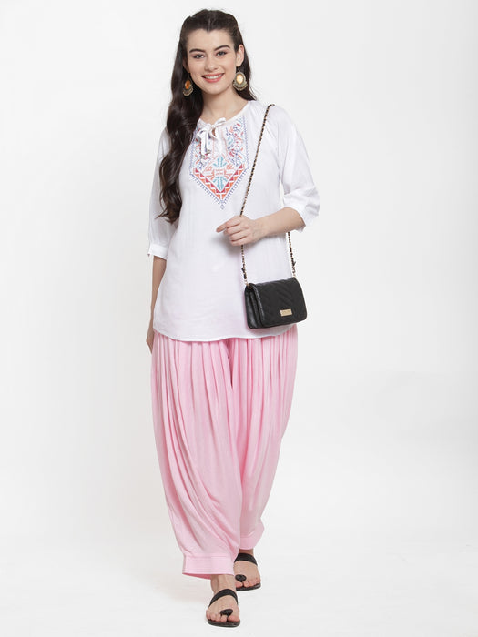 Women Light Pink Light Skin Modern Lycra Patiyala salwar