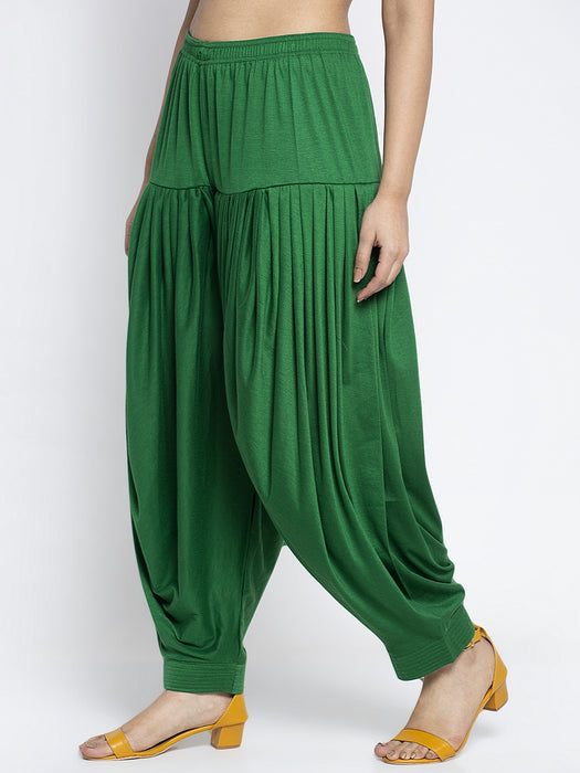 Women Pakistani Green Modern Lycra Patiyala salwar