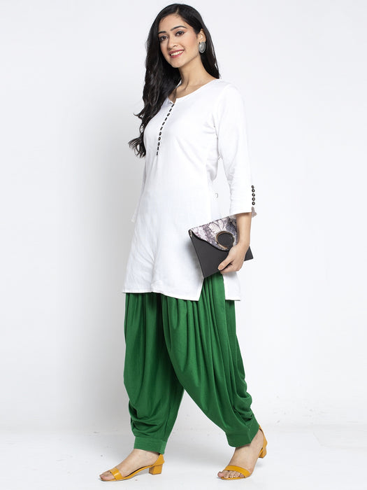 Women Pakistani Green Modern Lycra Patiyala salwar