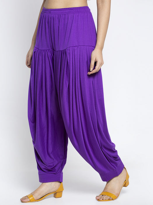 Women Purple Modern Lycra Patiyala salwar