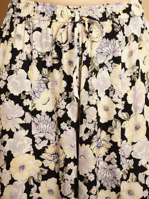 Women Multicolored print Rayon Flower print palazzo 38