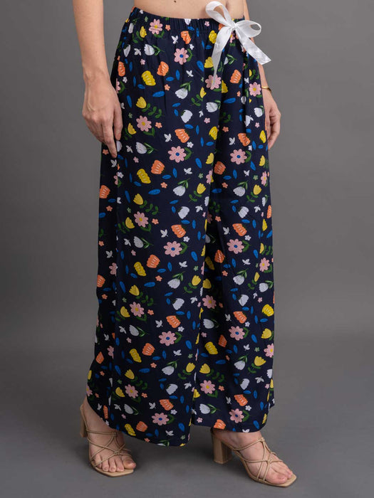 Abstract Printed Flared Palazzo