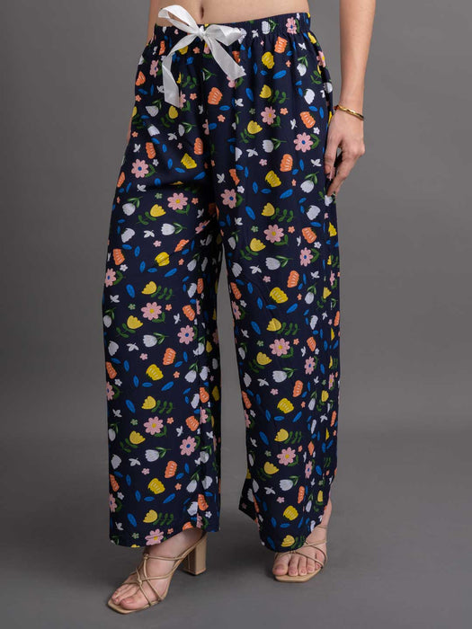 Abstract Printed Flared Palazzo